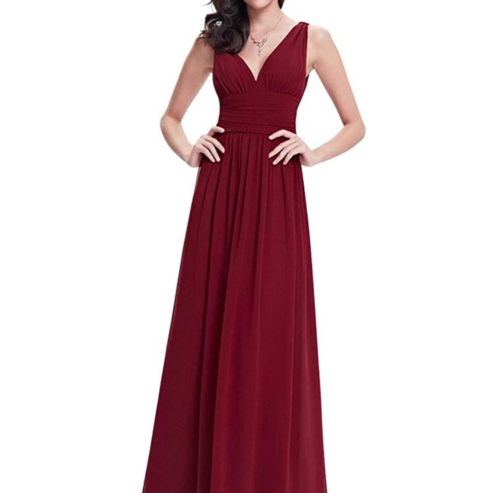 Burgundy dress